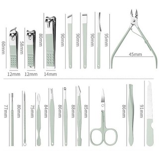 [16 món] Bộ dụng cụ làm móng 16 món kèm túi da đựng - tiện dụng, siêu bền