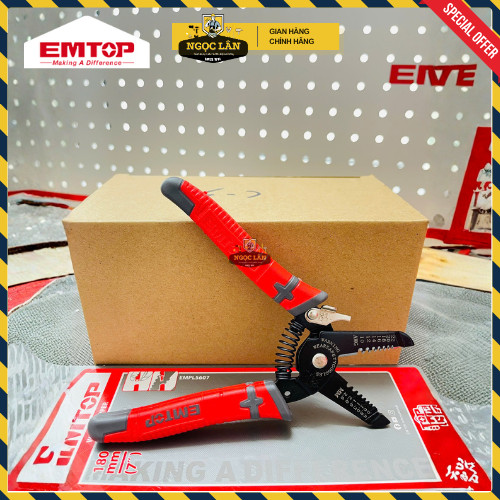 [Chính hãng] Kìm tuốt dây điện EMTOP 7" tuốt dây từ 0.6-2.6mm cao cấp