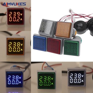 Thiết Bị Kiểm Tra Vôn Kế 0-100A 3 Trong 1 Square LED Digital Dual Display Voltmeter &Ammeter Voltage Gauge Current Meter