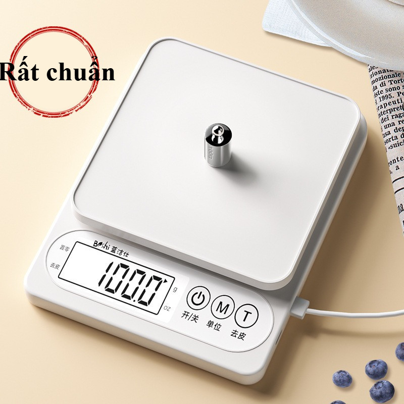 Cân Tiểu Ly Điện Tử Nhà Bếp Mini Định Lượng 0.1g - 10kg, chống gỉ, chống trầy xước, chống nước