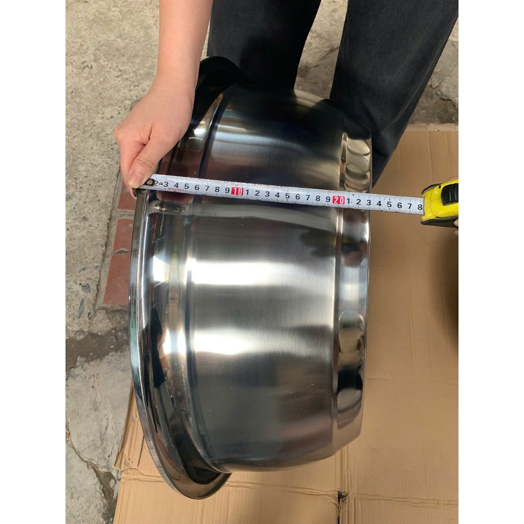 Thau inox Chậu Inox 304 SIZE TO CÓ 45CM , 50CM , 60CM , 70CM Hàng Cao Cấp Nhập Khẩu Trực Tiếp Dày Dặn, Đẹp