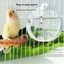 Máy cấp nước GILL Birds, Bình nước chim dung tích lớn 350ml, Máy tưới nước trong suốt chống rò rỉ có thể treo được Sử dụng trong nhà