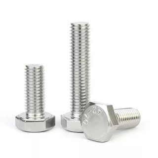 Bulong lục giác ngoài INOX 304 DIN933 Siêu Bền M6 / M8 L = 6-250mm [JYD-ZZ-Z]