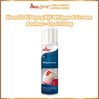 Kem Tươi Dạng Xịt Whipped Cream hiệu Anchor Chai 400g, Đơn Giản Tiện dụng