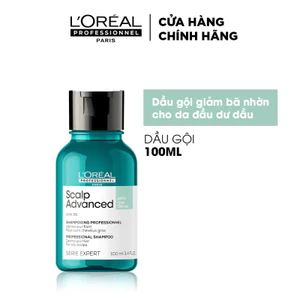 Dầu gội giảm bã nhờn cho da đầu dư dầu L'Oréal Professionnel Scalp Advanced 100mll