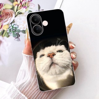 Dành Cho Vivo V60 Lite 4G 5G Mới Thanh Lịch Họa Tiết Mèo Vỏ Vivo V60 V60lite Silicon Mềm TPU Vỏ Điện Thoại