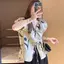 Áo sơ mi cổ chữ V tay phồng dành cho nữ Mùa hè Thiết kế phong cách mới Dây đeo dây rút Sense In hình Áo sơ mi mỏng hơn sang trọng