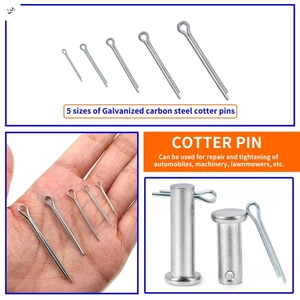 Thép không gỉ Cotter Pins Assortment Kit Hạng nặng Chia Pin Kẹp cho Cơ khí Ô tô Sửa chữa động cơ nhỏ