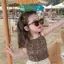 Trẻ em (90-130) Áo Vest kim cương nóng hoạt hình mùa hè Phong cách mới in họa tiết da báo thời trang ngọt ngào cay ngắn