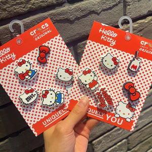 Quyến Rũ Giày Mèo Kitty Dễ Thương Cho Crocs - Kẹp Trang Trí DIY Có Thể Tháo Rời Cho Thời Trang Mùa Hè
