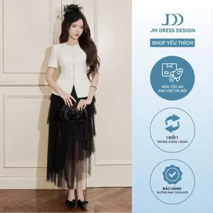 Áo Tweed Cổ Tròn 4 Túi Ốp Dáng Ngắn Thanh Lịch 2T43.2509TW. Áo Tweed Nữ Cao Cấp Công Sở / Dự Tiệc Thiết Kế Bởi JM Dress