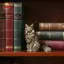 Maine Coon Trang trí máy tính để bàn bằng đồng thau cao cấp Tượng động vật mèo nhỏ Tượng nhỏ để trang trí nội thất Quà tặng Giáng sinh cho chủ mèo [VN]