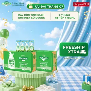 COMBO 2 Thùng 48 Hộp Sữa Tươi Tươi Sạch NutiMilk 180ml