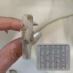 BeautifulHomeA 3D Nơ Khuôn Làm Móng Tay Silicon Kích Thước Hỗn Hợp Nơ Ruy Băng Tấm Dập Mềm Kawaii Bowtie DIY Làm Móng Tay Nghệ Thuật Khuôn Dụng Cụ Trang Trí Mẫu VN