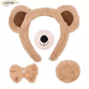 CPINCP Băng Đô Mũi Đuôi Nơ, Bộ Tai Và Đuôi Động Vật Halloween Hóa Trang Ngày Lễ, Đạo Cụ Trang Phục Lợn Mới Lạ Cho Trẻ Em Và Người Lớn