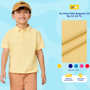 Áo Polo Kids Regular Cổ Ép Có Xẻ Tà thun trẻ em mềm mại thoáng mát KCPO26A001