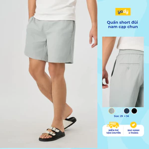 Quần short nam YODY quần đùi chất đũi thoải mái, thoáng mát, cạp chun co giãn MCJT25S032