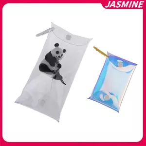 JASMINE Mini Anime Búp Bê Hiển Thị Túi Đựng Tiền Xu Trong Suốt Móc Khóa Mặt Dây Chuyền Túi Vuông Người Tổ Chức Chìa Khóa Lipsti Tai Nghe Túi Bảo Quản JASMINE