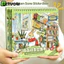 GETVOW Bộ Sưu Tập Mô Hình Cửa Hàng Mini, Sách Sticker Cảnh Cửa Hàng Thiết Kế Ghép Tầng, Tranh Phong Cảnh Dán Tự Dính Hoạt Hình Minh Họa, DIY Trang Trí Sổ Tay