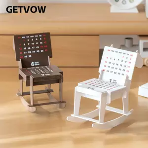 GETVOW Lịch Để Bàn, Thiết Kế Ngựa Năm Ngựa 2026 Lịch, Sáng Tạo Đơn Giản Hoạt Hình Vui Lịch Trình Lập Kế Hoạch Trang Trí Máy Tính Để Bàn