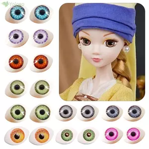 YOLOGO 5 đôi Nhãn cầu búp bê, 12x16mm DIY Doll Acrylic Eyes, Động vật Phần An toàn Búp bê Mắt DIY BJD Doll