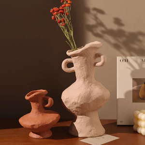 Bình gốm phong cách Wabi Sabi để trang trí phòng khách Bình hoa tối giản mộc mạc Bàn nghệ thuật Trung tâm Trang trí nhà cửa Thiết kế nội thất thẩm mỹ cổ điển hiện đại