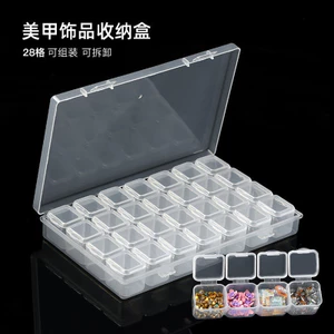 Phụ Kiện Làm Móng Tay Cửa Hàng Tổ Chức Hộp Rỗng Phân Loại Đa Năng Hộp Bảo Quản Trong Suốt Làm Đẹp Trang Sức Phân Loại Chuyên Dụng Đóng Gói Móng Tay