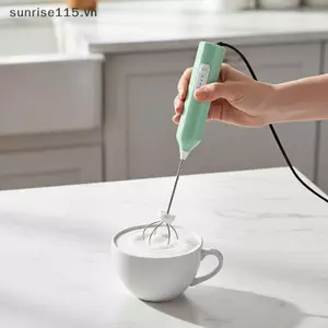 Máy tạo bọt sữa cầm tay điện không dây SRVN Type-C Máy tạo bọt Mini bằng thép không gỉ có thể sạc lại cho cà phê Đồ uống sô cô la nóng.