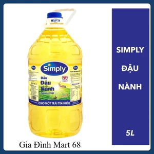Thùng 4 chai Dầu Ăn Simply Đậu Nành 5L..