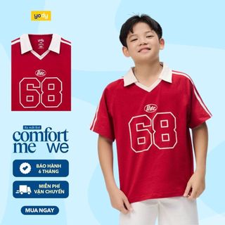 Áo polo trẻ em YODY Form Relax Tay Raglan ICPO26S002