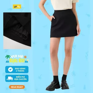 Chân váy chữ A nữ YODY co giãn thoải mái thấm hút tốt, mềm mịn WOSK26A001