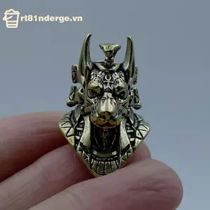 GE Cổ Ai Cập Chết Jaal Đầu Đồng Hạt DIY Paracord Dệt Dây Mặt Dây Trang Sức Phụ Kiện Ngoài Trời VN