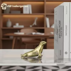 GE Retro Seal Các Bức Tượng Nhỏ Động Vật Biển Bằng Đồng Cho Máy Tính Để Bàn Trang Trí Văn Phòng VN