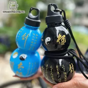 Bình Nước Ngoài Trời Hình Bầu Nhíp 1000ML Thiết Kế Di Động Dung Tích Lớn Cho Đi Bộ Đường Dài Thể Thao Hoạt Động Dã Ngoại VN