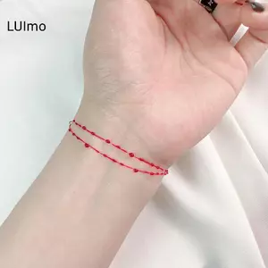 LUImo Sáng Tạo Máu Đỏ Thả Chữ Thập Vòng Tay 2023 Halloween Đồ Trang Trí Punk Cá Tính Thiết Kế Thi đua Chảy Máu Nelace Vòng Tay SBS