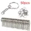 JULYHOT 50 Chiếc DIY Đánh Bóng Bạc Chìa Khóa Móc Chìa Khóa Chia Vòng Trang Sức Ngắn Phát Hiện Massivedeals
