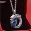 HFSHY Dragon Phoenix Cặp Đôi Mặt Dây Chuyền Nelace Truyền Thống Trung Quốc Rỗng Họa Tiết Men Trang Sức Quà Tặng Năm Mới Cho Cặp Đôi VN