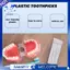 Bộ 50 Nhựa Tăm 2 Chiều Răng Chọn Bàn Chải Interdental Cleaner Hộp Di Động Màu Sắc Ngẫu Nhiên