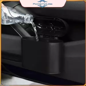 POWER Thùng rác ô tô nhỏ chống rò rỉ có nắp và túi đựng rác cho bảng điều khiển ô tô Sử dụng xe Baseat.