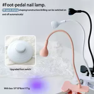 Công tắc vận hành chân Đèn nghệ thuật làm móng tay di động Kẹp có thể mở rộng Phong cách Hỗ trợ máy sấy móng tay Dụng cụ định hình xây dựng móng tay
