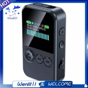 CLIP-on cho TV PC Tai nghe ô tô Bộ thu phát âm thanh Bluetooth 6.0 tương thích, Bộ chuyển đổi không dây dòng kép AUX TF 3,5mm