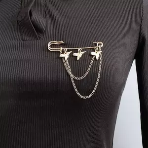 Trâm cài dây chuyền ngọc trai thanh lịch có sel cho nữ Váy có dấu Túi Pin Quần Mặt dây chuyền Quần áo thời trang Trang sức tuyên bố [Mina]