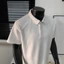 Phong Cách Mỹ Trang Trọng Vai Nam Áo Sơ Mi Polo Tay Ngắn Mùa Hè Co Giãn Nặng Slim-Fit Quần Áo Nam Ve Áo t-Shirt Phong Cách Nam 0B7Z