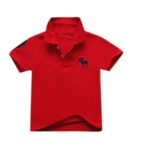 Hàng sẵn có cho trẻ em Áo thun ve áo mùa hè bé trai bé gái Áo sơ mi polo Cotton nguyên chất tay ngắn giữa trẻ em nhỏ JPYJ
