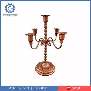 Giá đỡ nến bằng đồng Đa cánh tay Kim loại Chân nến Thanh lịch Đèn chùm cho nến Đồ trang trí cổ điển