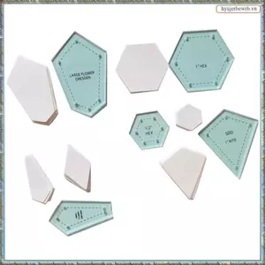 300 Miếng Giấy Chắp Vá Hình Dạng Acrylic Quilt Bản Mẫu Quilting Bộ Chắp Vá Chắp Vá Thủ Công May Bộ