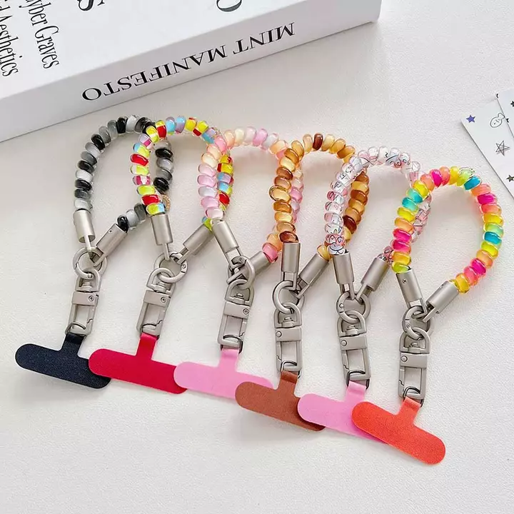 Dây đeo điện thoại cổ tay ngắn đầy màu sắc bền bỉ Dây đeo điện thoại ngắn Nylon có thể điều chỉnh phổ biến Dây đeo điện thoại cổ tay chống mất cho chìa khóa điện thoại Túi dây đeo điện thoại di động M