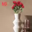 10 Chiếc Cao Su Cảm Ứng Thật Hoa Hồng Trang Trí Hoa Hồng Lụa Hoa Hoa Cưới Bó Hoa Thiết Kế Tiệc Tại Nhà Hoa (Đỏ đậm)