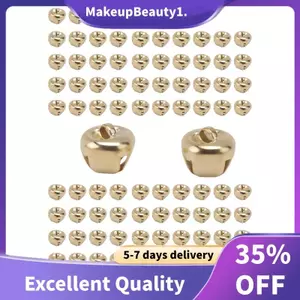 Chuông Jingle kim loại để làm đồ trang sức Thủ công Gói 10mm. 100 chiếc Vàng