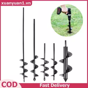 XUAN Vườn Trồng Hoa Và Cây Đào Lỗ Mũi Khoan Xoắn Ốc Thanh Rời Đất Hợp Kim Đất Ddrill Bit Thanh Ngắn VN